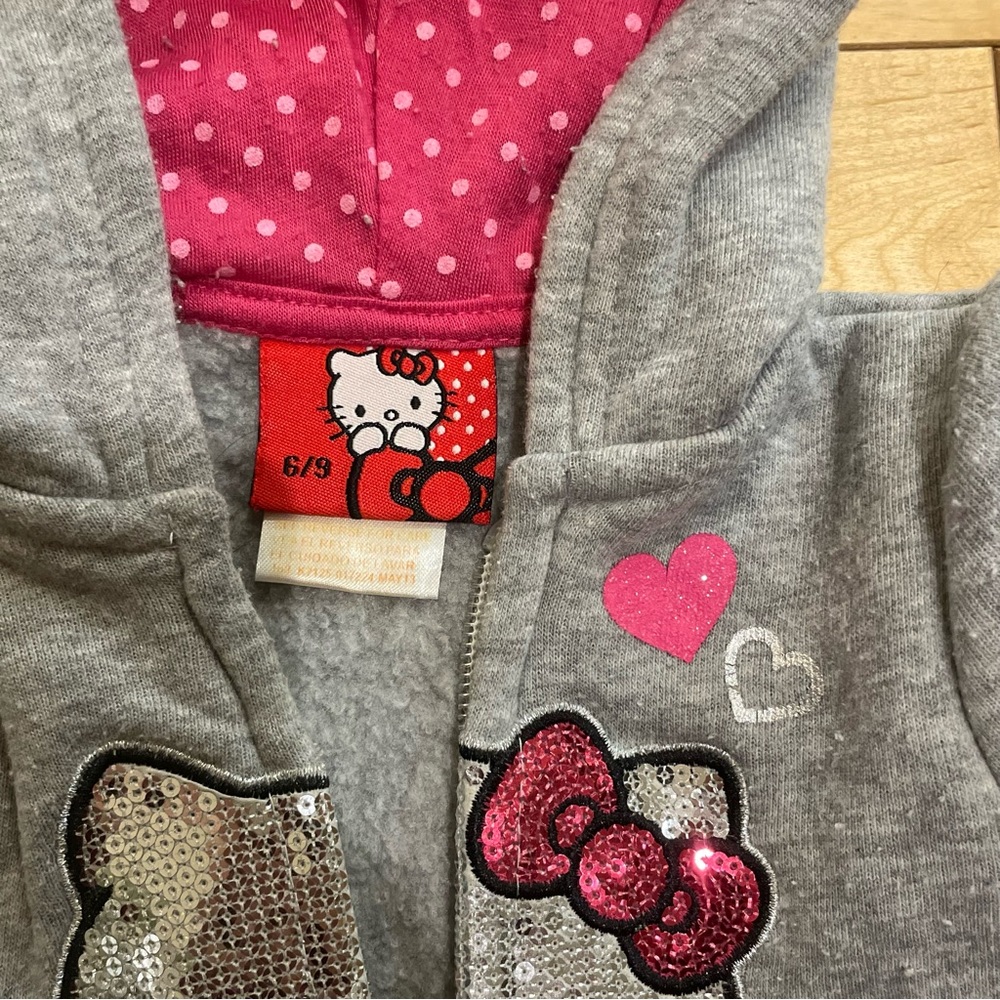 Girls Hello Kitty zip up - Picture 3 of 6